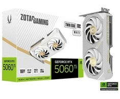 „Zotac“ žaidimų vaizdo plokštė „GeForce RTX 5060 Ti Twin Edge OC“, balta