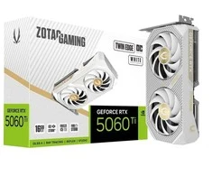 „Zotac“ žaidimų vaizdo plokštė „GeForce RTX 5060 Ti Twin Edge OC“, balta