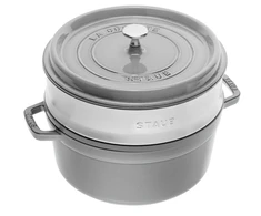 Zwilling STAUB La Cocotte 40508-819-0 apvalus ketaus puodas su įdėklu - 3,8 l, grafito spalvos