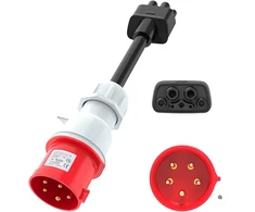 Tesla adapteris 32A į trifazę 480V raudoną rozete