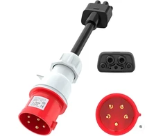 Tesla adapteris 32A į trifazę 480V raudoną rozete