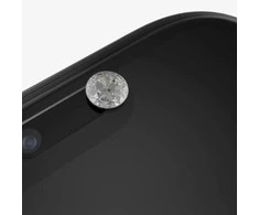 Panzer Glass PanzerGlass E2E Super+ grūdintas stiklas su fotoaparato dangteliu su Swarovski kristalu, skirtas iPhone XR / 11 - su juodu rėmeliu