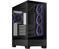 ASUS A31 PLUS TG ARGB kompiuterio korpusas Midi Tower su skaidriu šoniniu langu, suderinamas su ATX / BTX / MicroATX / Mini-ITX, juodos spalvos