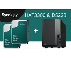 Serveris Bundle SYNOLOGY DS223 2-bay DS NAS + 2xHAT3300-4T HDD