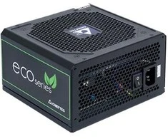 CHIEFTEC ECO serijos 500 W ATX-12V V.2.3 maitinimo šaltinis su 12 cm ventiliatoriumi Aktyvus PFC 230 V tik 85 proc. Efektyvumas, įskaitant maitinimo laidą