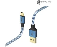 HAMA Reflective Charging/Data Cable Micro-USB 1.5 m mėlynas