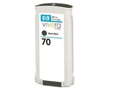 Hewlett Packard (HP) HP 70 Matte Juodas rašalo kasetė su Vivera Ink, 130ml, skirta HP DesignJet Z3100, Z2100