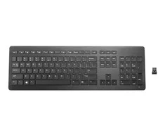 Hewlett Packard (HP) HP Premium Anodized Aliuminio Belaidė klaviatūra - Juodas - US ENG