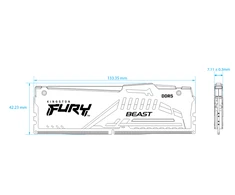 RAM atminties modulio rinkinys Kingston KF560C30BWEAK2-32 | 32 GB (2 × 16 GB, 2G x 64 bitų), DDR5-6000 CL30, Non-ECC