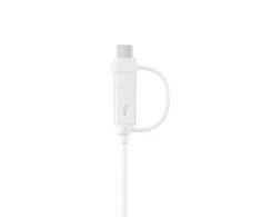 „Samsung“ kombinuotasis laidas (USB-C ir mikro-USB), baltas
