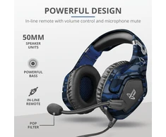 Žaidimų ausinės Trust GXT 488 Forze-B PS4 oficialus licencijuotas produktas, Mėlynos, 23532