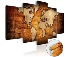 Artgeist Akrilo stiklo paveikslas - Bronze map I