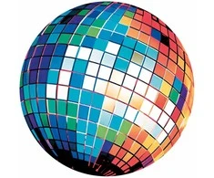 Artgeist Apvalus fototapetas - Mėlyna disco ball