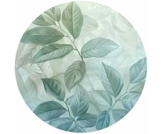 Artgeist Apvalus fototapetas - Mint leaves: large botanical motif