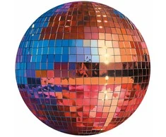 Artgeist Apvalus fototapetas - Old auksinis disco ball