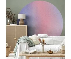 Artgeist Apvalus fototapetas - Rainbow gradient - a delicate multicoloured gradient reminiscent of mist