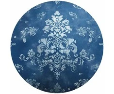 Artgeist Apvalus fototapetas - Retro ornament in faded blues