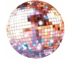 Artgeist Apvalus fototapetas - Rose auksinis disco ball