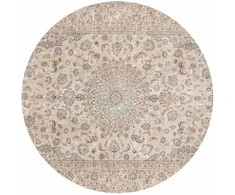 Artgeist Apvalus fototapetas - Sand carpet - worn Persian carpet with rich decorative motifs