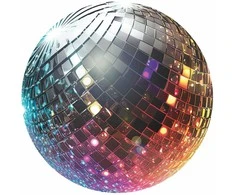 Artgeist Apvalus fototapetas - Sidabrinis disco ball