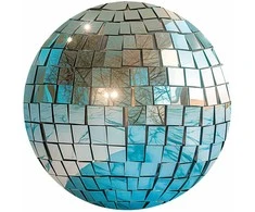 Artgeist Apvalus fototapetas - Sky mėlynas disco ball