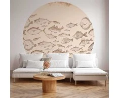 Artgeist Apvalus fototapetas - Subtle fish