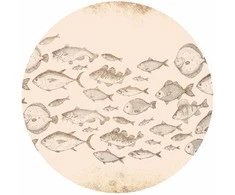 Artgeist Apvalus fototapetas - Subtle fish