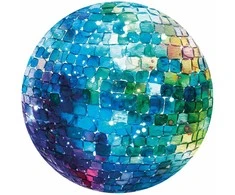 Artgeist Apvalus fototapetas - Turquoise disco ball