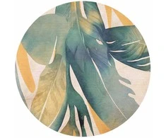 Artgeist Apvalus fototapetas - Watercolour tropics