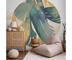 Artgeist Apvalus fototapetas - Watercolour tropics