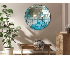 Artgeist Apvalus paveikslas ant drobės - Sky mėlynas disco ball