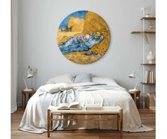 Artgeist Apvalus paveikslas ant drobės - Vincent van Gogh – Noon: Rest from Work