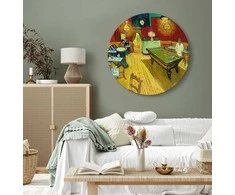 Artgeist Apvalus paveikslas ant drobės - Vincent van Gogh – The Night Café