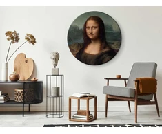 Artgeist Apvalus paveikslas ant drobės - Leonardo da Vinci – Mona Lisa