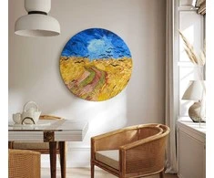 Artgeist Apvalus paveikslas ant drobės - Vincent van Gogh – Wheatfield With Crows
