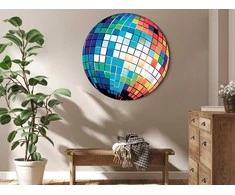 Artgeist Apvalus paveikslas ant drobės - Mėlyna disco ball