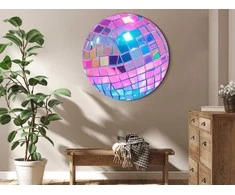 Artgeist Apvalus paveikslas ant drobės - Rožinė disco ball