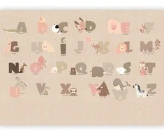 Artgeist Fototapetas - A rusvai gelsvas Alphabet