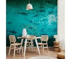 Artgeist Fototapetas - A shoal of dark fish