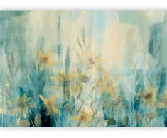 Artgeist Fototapetas - A touch of summer - floral motif with a meadow of flowers in mėlynas tones