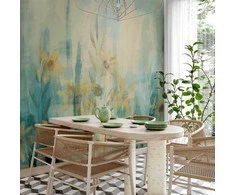 Artgeist Fototapetas - A touch of summer - floral motif with a meadow of flowers in mėlynas tones