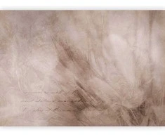 Artgeist Fototapetas - Abstract scandi boho - delicate composition with lettering and flowers