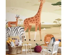 Artgeist Fototapetas - Animals From Jungle Vector Illustration
