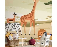 Artgeist Fototapetas - Animals From Jungle Vector Illustration