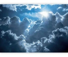 Artgeist Fototapetas - Animated Scenery: The Sun Battling with Clouds