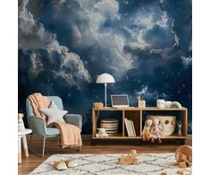 Artgeist Fototapetas - Astronomical Wonders: Clouds and Stars in Harmonious Combination