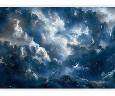 Artgeist Fototapetas - Astronomical Wonders: Clouds and Stars in Harmonious Combination