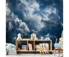 Artgeist Fototapetas - Astronomical Wonders: Clouds and Stars in Harmonious Combination