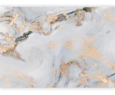 Artgeist Fototapetas - Baltas Stone - Elegant Marble With Golden Highlights