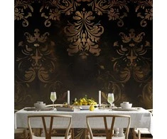 Artgeist Fototapetas - Baroque Ornaments in Patinated Gold and Browns: Retro Motif
